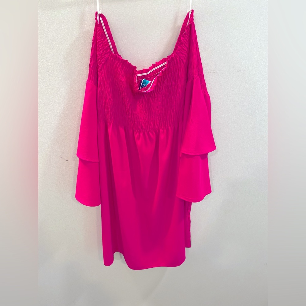 Small Southern Frock dress- Pink bell sleeves